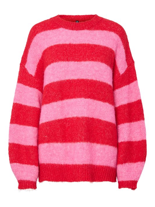 PCRASMINE LS OVERSIZE O-NECK KNIT