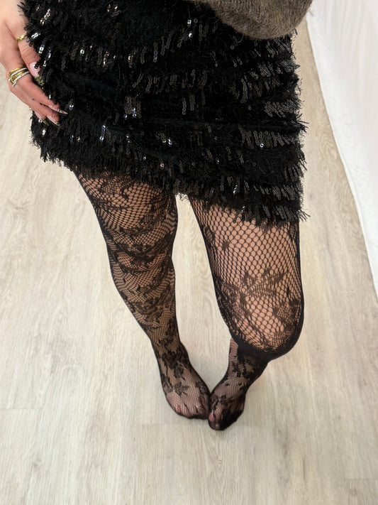 PCRANE JACQUARD TIGHTS