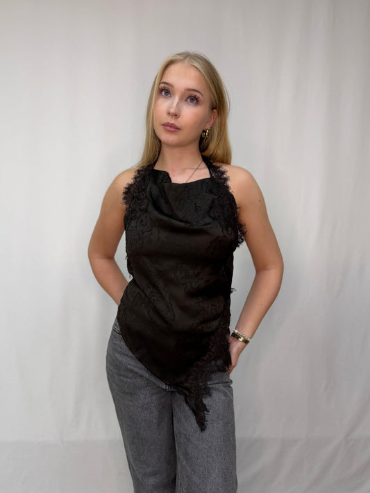 VMKIRA LACE HALTERNECK TOP