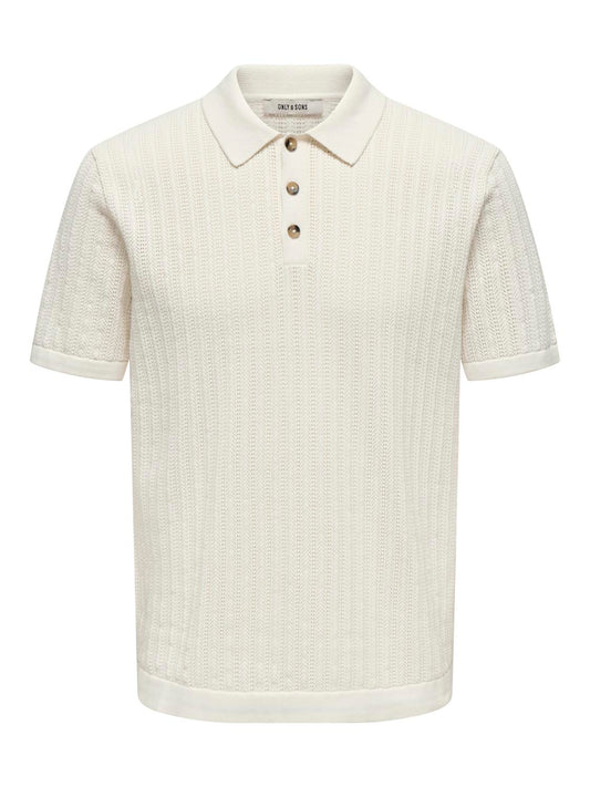 ONSMOON REG 12 SS POLO KNIT