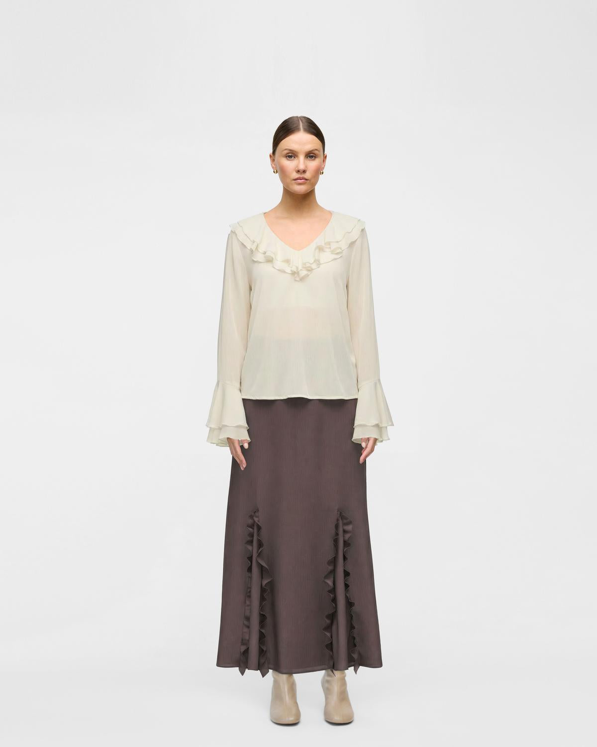 VIHARRISON V-NECK L/S TOP