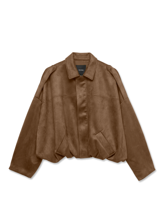 VMHAZEL LS FAUX SUEDE BOMBER JACKET
