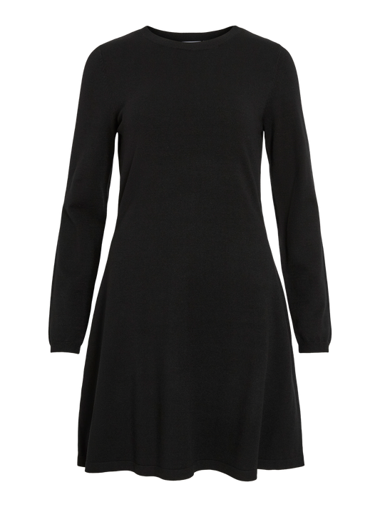 VICOMFY A-LINE O-NECK KNIT DRESS