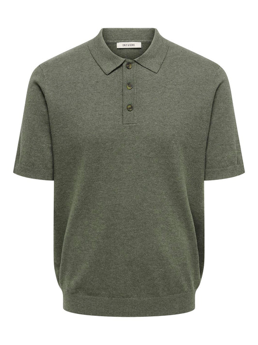 ONSLOUI REG 12 SS MEL POLO KNIT