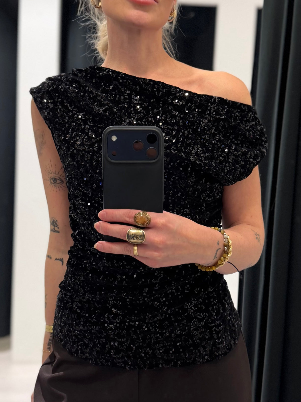 ONLNOXLEY SL SEQUIN TOP