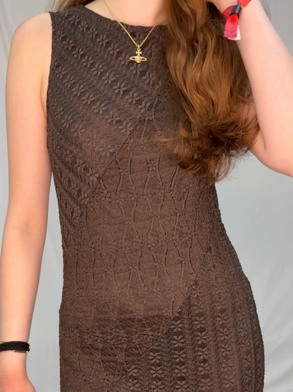 NMBAILEY S/L LACE ASSYM DRESS