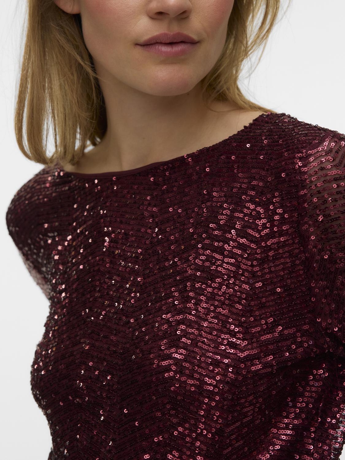 VMCLARISA LS V-NECK 2-WAY SQ TOP
