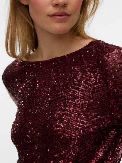 VMCLARISA LS V-NECK 2-WAY SQ TOP