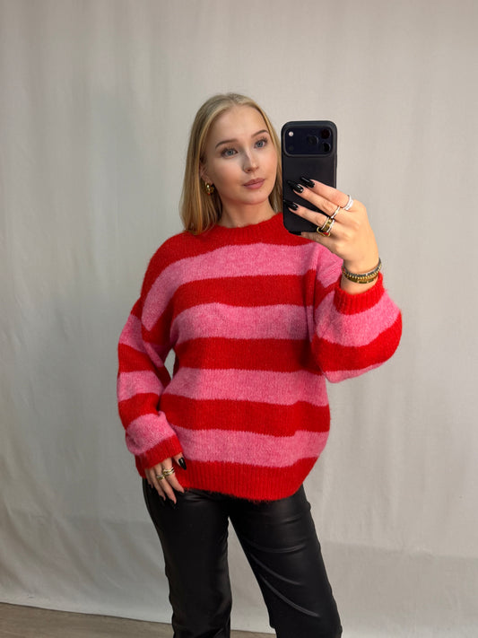 PCRASMINE LS OVERSIZE O-NECK KNIT