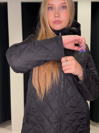 VITATE L/S HOODED LONG COAT - NOOS
