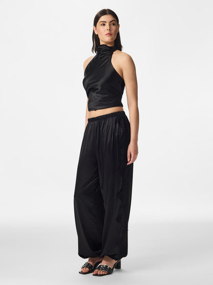PCOLLI MW BALLOON SATIN PANTS