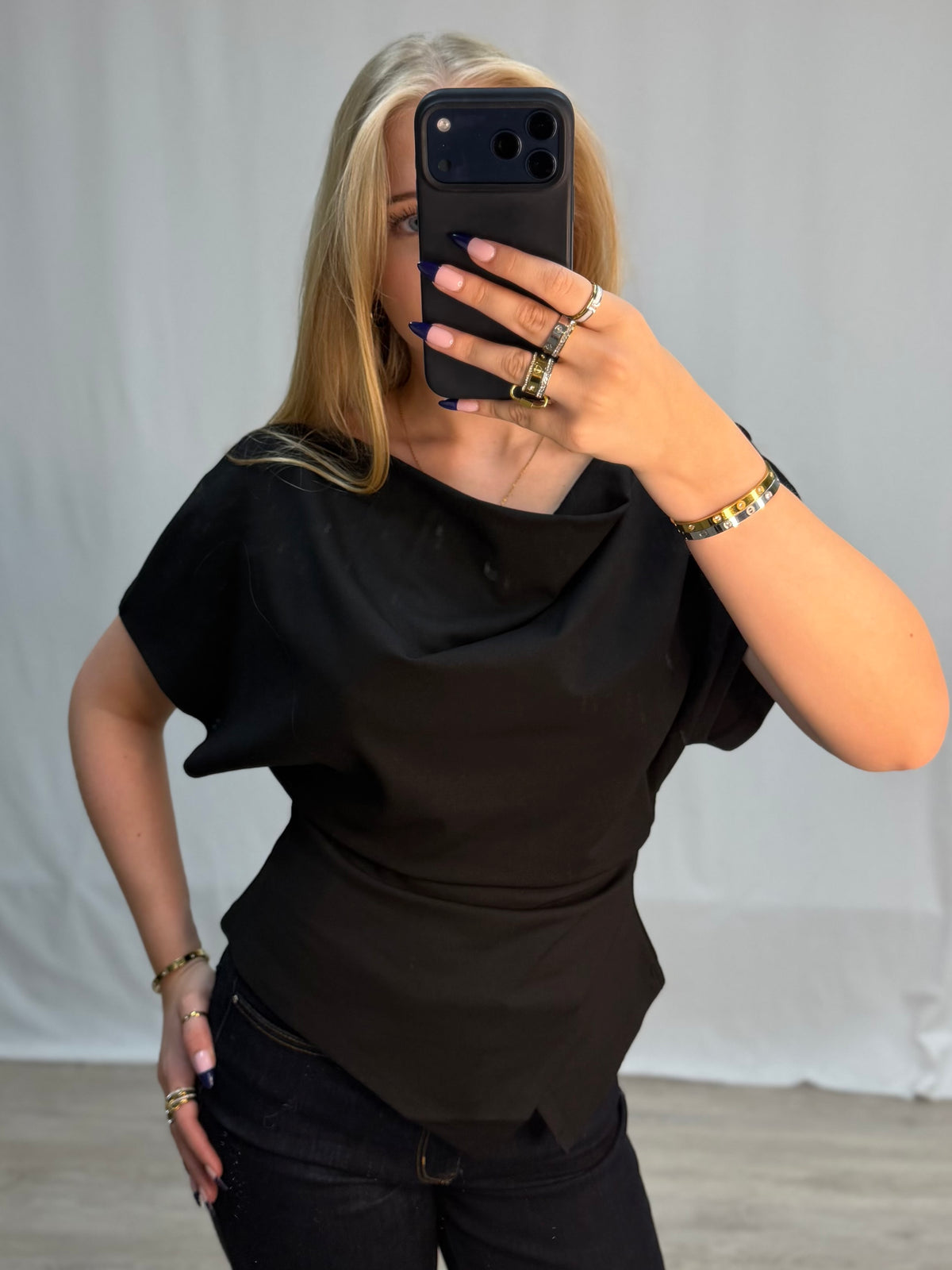 ONLEMBER S/S WATERFALL TOP