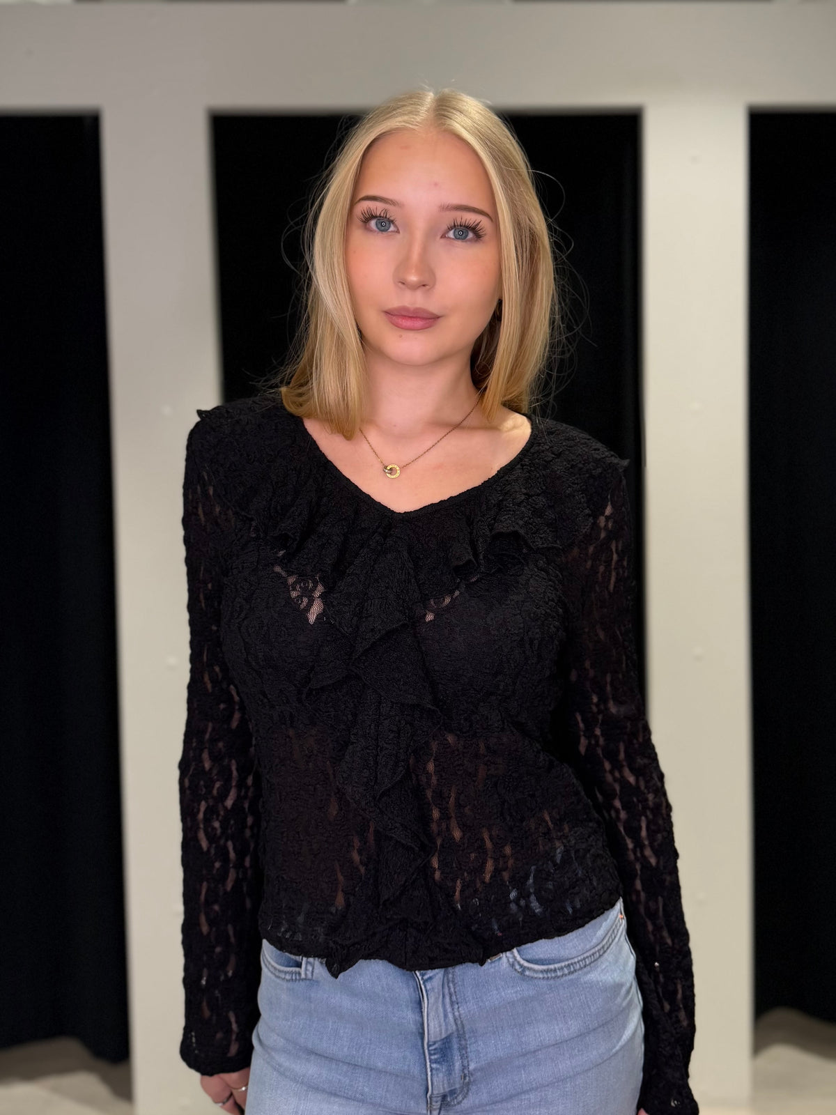 VMFLORA FRILL LS TOP JRS