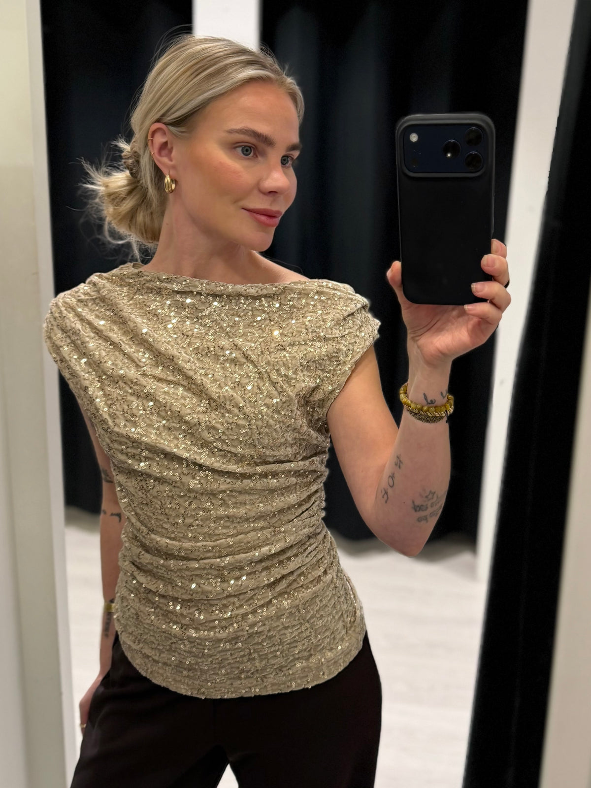 ONLNOXLEY SL SEQUIN TOP