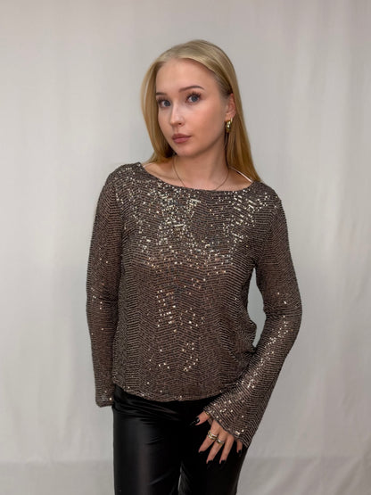 VMCLARISA LS V-NECK 2-WAY SQ TOP