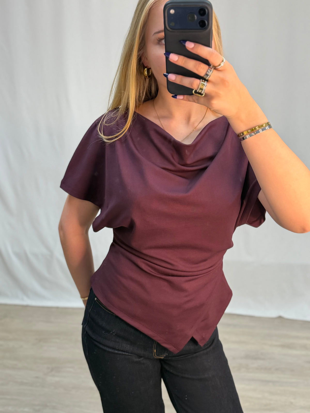 ONLEMBER S/S WATERFALL TOP