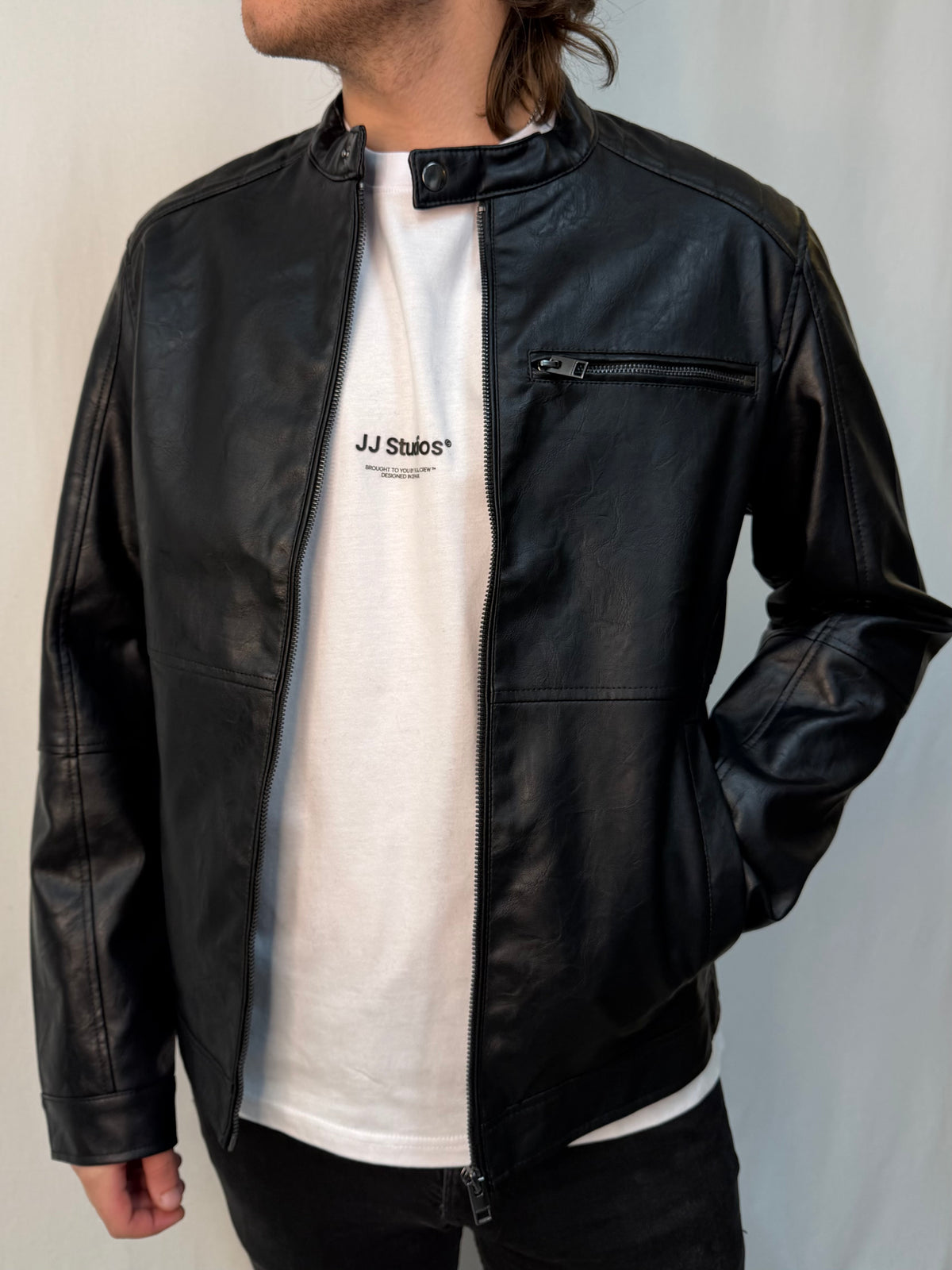 JJEDYLAN PU BIKER JACKET