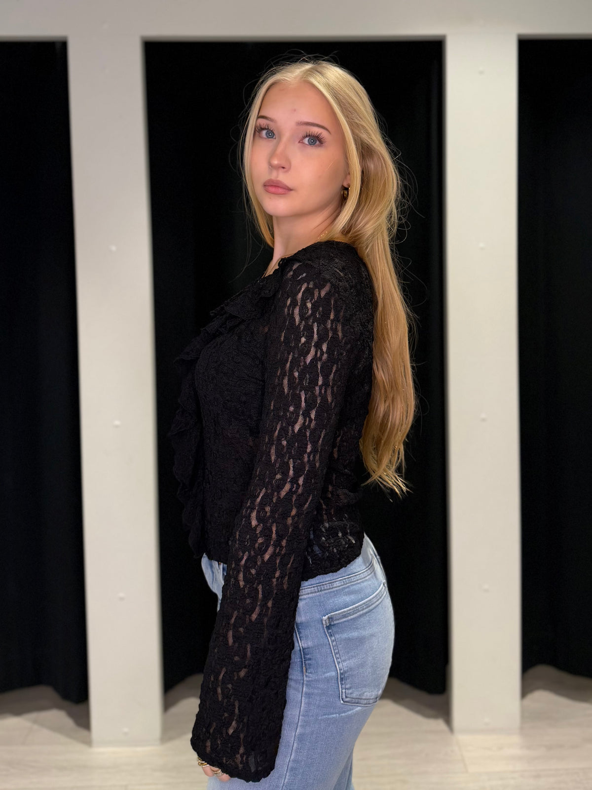 VMFLORA FRILL LS TOP JRS