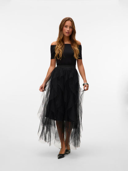 VMEVE HW TULL LONG SKIRT