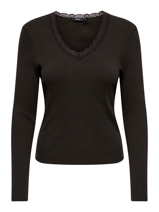 ONLSARA SHARAI L/S V-NECK TOP JRS