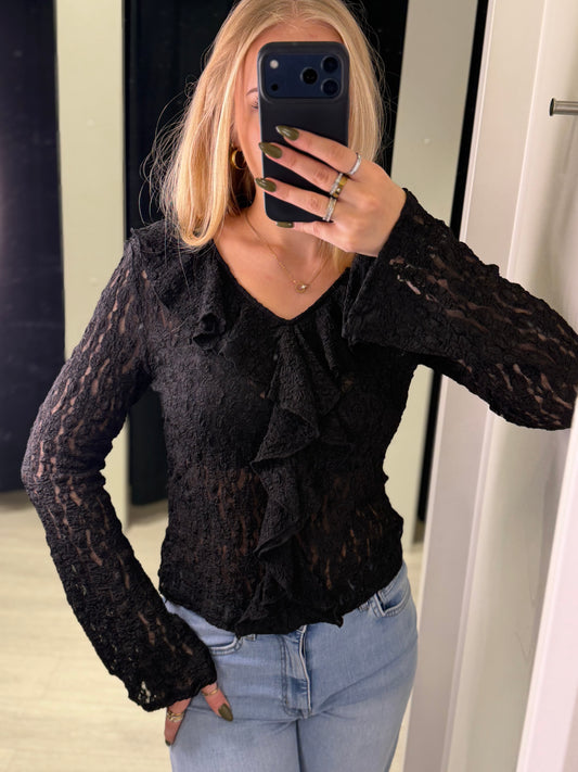 VMFLORA FRILL LS TOP JRS