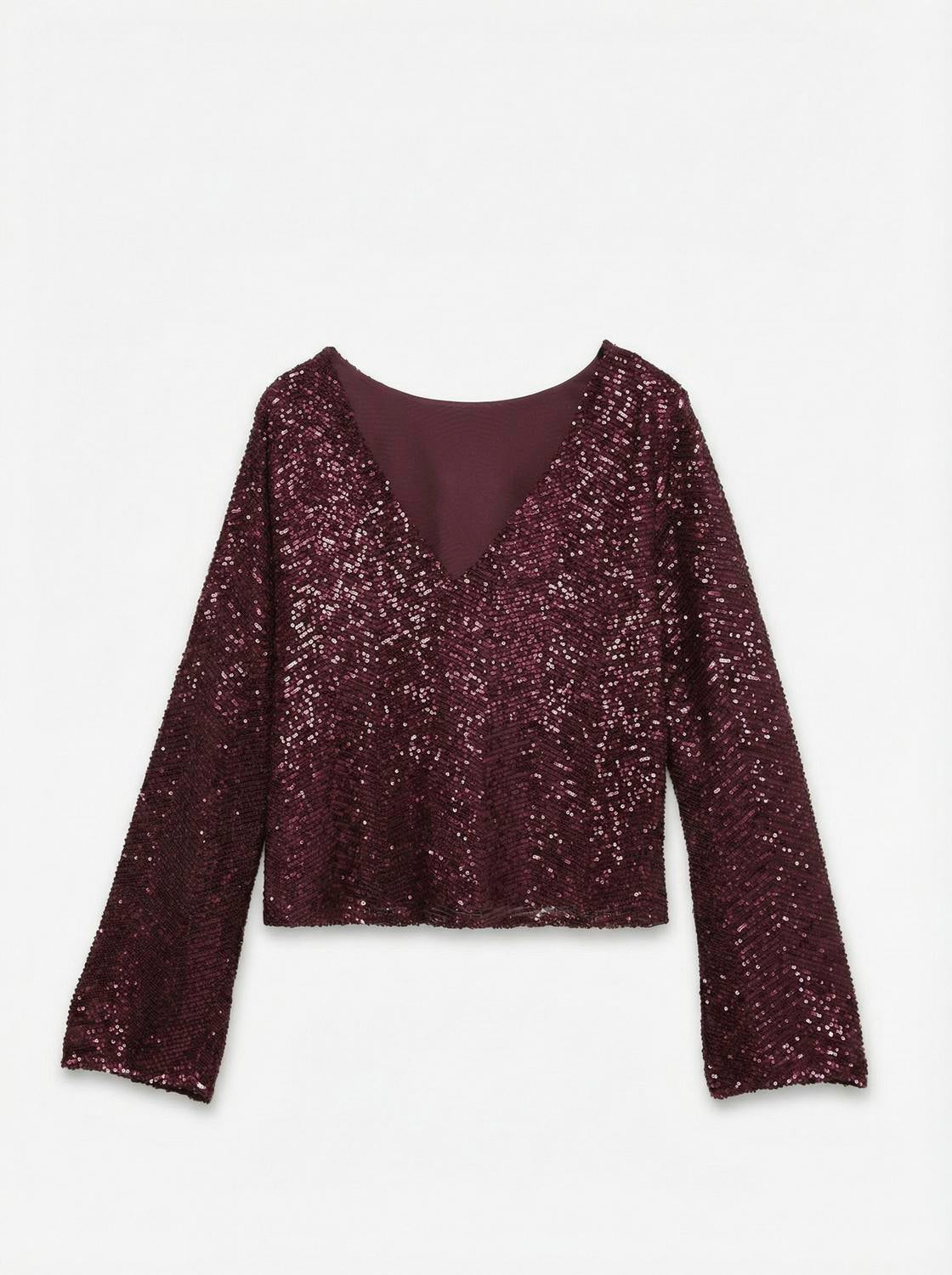 VMCLARISA LS V-NECK 2-WAY SQ TOP