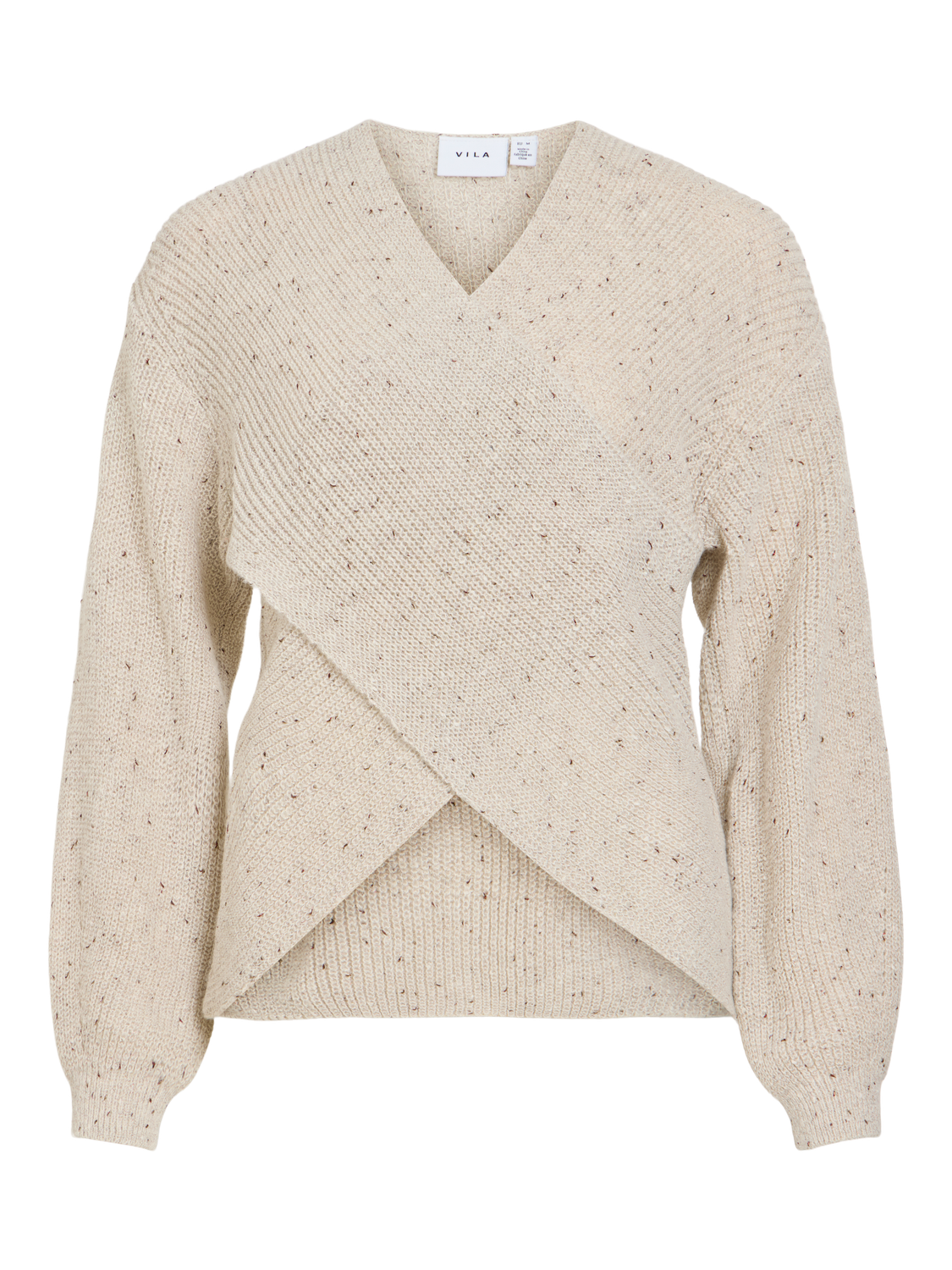 VISULVANA REV V-NECK L/S KNIT TOP