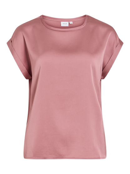 VIELLETTE S/S SATIN TOP - NOOS