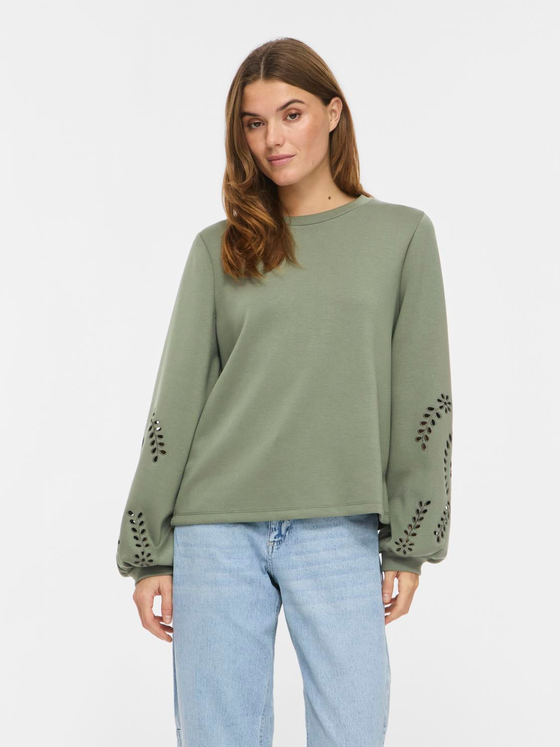 VISANDY L/S DETAIL SWEAT TOP