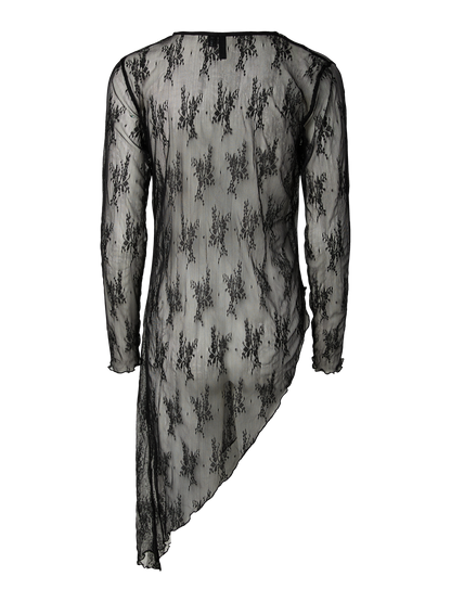 PCANNIE LS ASYMETRIC LACE DRESS