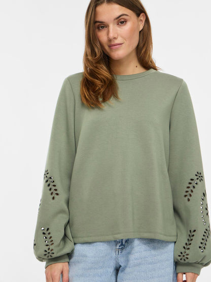 VISANDY L/S DETAIL SWEAT TOP