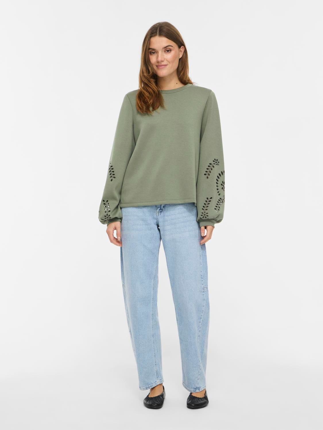 VISANDY L/S DETAIL SWEAT TOP