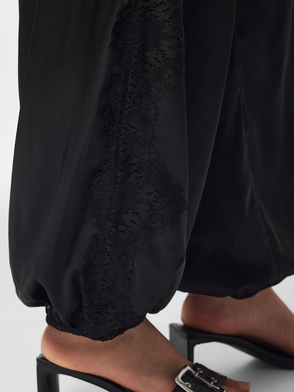 PCOLLI MW BALLOON SATIN PANTS
