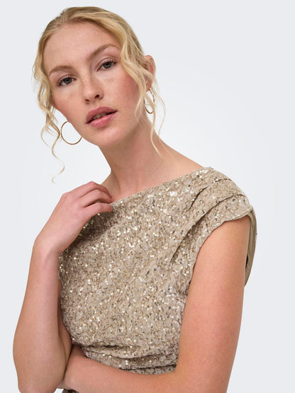 ONLNOXLEY SL SEQUIN TOP