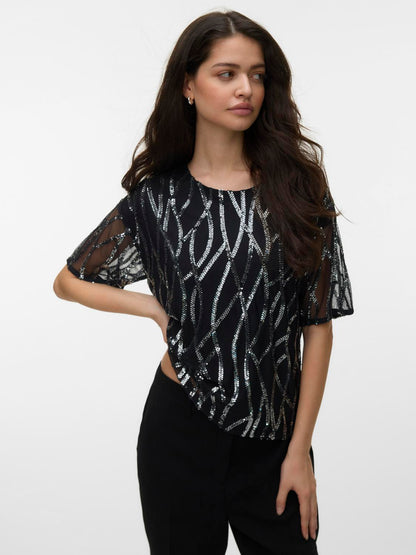 VMCHIARA SS O-NECK SQ TOP
