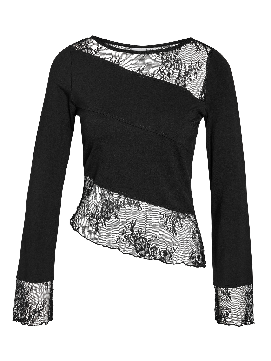 NMTIKA L/S LACE INSERT TOP JRS