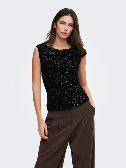 ONLNOXLEY SL SEQUIN TOP