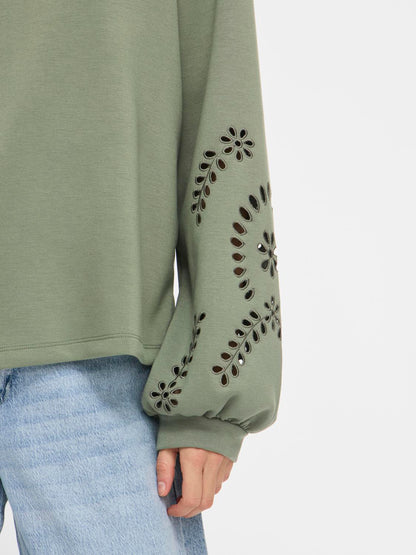 VISANDY L/S DETAIL SWEAT TOP