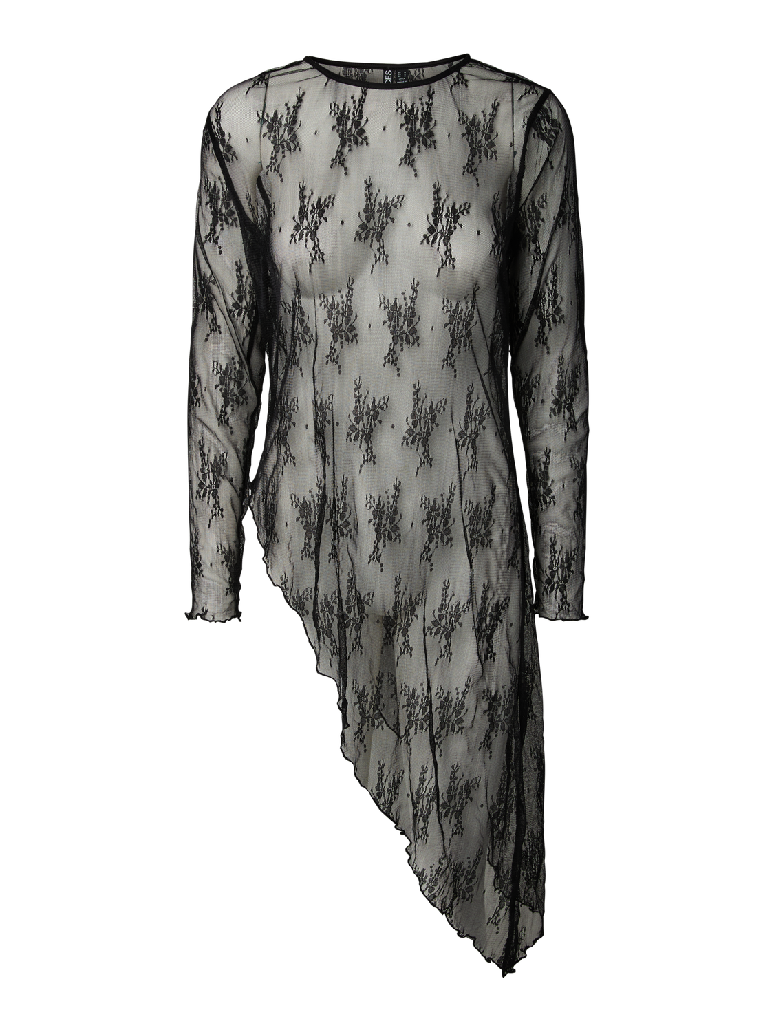 PCANNIE LS ASYMETRIC LACE DRESS