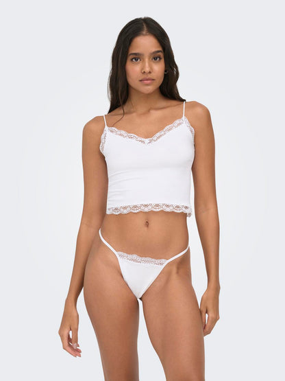 ONLVICKY LACE SEAMLESS CROPPED TOP NOOS